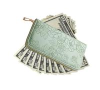 Leather Zipper Wallet, Portable Change Purse, Womens Fashion Handbag, Everyday Carry Storage Accessory, Chic Travel Shopping Companion, Suitable For Ladies Mothers Wives Travelers Office Party Wedding