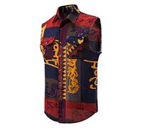 Leatherick Gilet de motard en cuir pour homme à la mode Gilet de moto en cuir synthétique Biker Rocker Moto Club Gilet à lacets Moto Team Punk Veste en cuir synthétique, Marron-A., XL