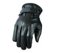 Leatherick Hommes Hiver Chaud en Plein Air Décontracté Gants en Cuir Antidérapant Écran Tactile Texting Convient Doublure Douce Coupe-Vent Gants en Cuir Véritable (S, Noir)