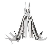 Leatherman Charge +TTI - Pince multifonctions 19 outils avec coupes-fil remplaçables, couteau et bien plus encore ; fabriqué aux Etats-Unis, couleur gris acier, étui en nylon inclus