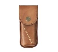 Leatherman Étui Heritage couleur marron - Taille M - Compatible avec les modèles Wave, Charge und Skeletool - En cuir, avec bouton-pression et logo estampé Leatherman