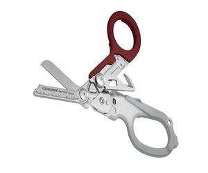 Leatherman Raptor Rescue, Grenat avec Étui Utilitaire | Ciseaux Pliants d'Intervention d'Urgence avec Coupe-sangle et Brise-Vitre