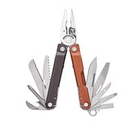 Leatherman Rebar Outil Multifonction - 17 Outils pour le Bricolage et le Camping - Acier Inoxydable, Burnt Sienna