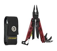 Leatherman Signal Outil Multifonction - 19 Outils pour le Camping et la Survie - Rouge Cramoisi