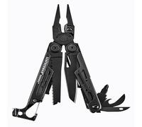 Leatherman Signal - Pince multifonctions conçue pour líaventure, avec 19 outils dont un allume-feu, un sifflet díurgence & bien plus; fabriqué aux Etats-Unis, couleur noir, étui en nylon inclus