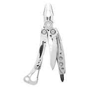 Leatherman Skeletool - Pince multifonctions en acier inoxydable, avec 7 outils dont un couteau, un adaptateur d'embout réversible et plus encore, fabriqué aux Etats-Unis, couleur gris acier