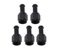 Leatikall 5 Pièces 6an Femelle à 3/8 Npt Adaptateur En Alliage D'aluminium Noir Anti-Fuite Adaptateur Raccord Droit 6an à 3/8 Pouces Adaptateurs De Tuyau Conduite D'huile