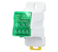Leatikall Boîte de Jonction Bloc Borne, Boîtes de Jonction Puissance Borne Conducteur En Laiton Episables Boîte Distribution Rail DIN 690V 80A pour Appareils Electroménagers (Vert)