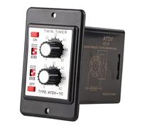 Leatikall Interval Timer, On Off Twin Timer Bouton De Contrôle Du Temps Interrupteur 6s-60m Temps Intermittent Jour Nuit Ou 24 Heures (Dc12v)