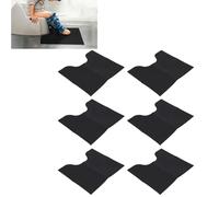 Leatikall Lot de 6 Tapis de Toilette lavables et réutilisables en Forme de U pour Salle de Bain, Tapis d'apprentissage de la propreté, Protection de Sol Contre l'urine (Forme en U)