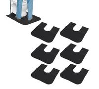 Leatikall Lot de 6 Tapis de Toilette lavables et réutilisables en Forme de U pour Salle de Bain, Tapis d'apprentissage de la propreté, Protection de Sol Contre l'urine (Bague intérieure réglable)