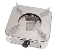 Leatikall Poêle Alcool, Poêle Alcool Portable Camping Acier Inoxydable Argent une Pièce Design Tiroir Structure Spiritueux Brûleur pour la Randonnée à la Maison