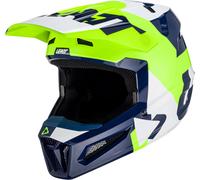 Leatt 2.5 Lime, casque de motocross L Vert Néon/Bleu Foncé/Blanc Vert Néon/Bleu Foncé/Blanc