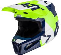 Leatt 2.5 Tricolor Casque de motocross, Vert/bleu, Taille S (55/56)