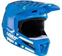 Leatt 2.5 V24 Cyan Casque de motocross, blanc-turquoise-bleu, taille L pour homme