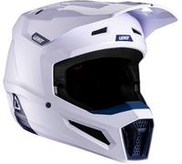 Leatt 2.5 V26 Casque de motocross, blanc-bleu, taille L pour homme