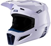 Leatt 2.5 V26 Casque de motocross, Blanc/bleu, Taille M (57/58)
