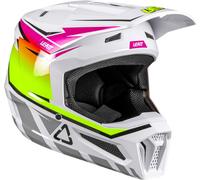 Leatt 2.5 V26 Casque de motocross, blanc-rose-jaune, taille M pour homme