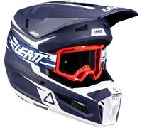 Leatt 3.5 Junior V26, casque de motocross pour jeunes M Mat Bleu Foncé/Blanc Mat Bleu Foncé/Blanc
