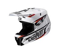 Leatt Casque cross 3.5 V25 avec lunettes M Blanc