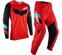 Leatt 3.5 Ride 2023 Maillot de motocross et ensemble de pantalons, noir-rouge, taille S pour homme