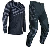 Leatt 3.5 Ride Pattern 2024 Ensemble maillot et pantalon de motocross, Noir/Anthracite, Taille S