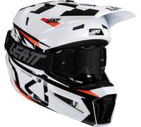 Leatt 3.5 Sharp Casque de motocross avec lunettes, noir-blanc-rouge, taille L pour homme