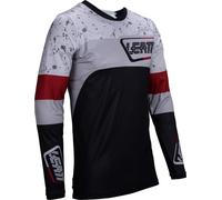 Leatt 4.5 Enduro Patch 2025 Maillot de motocross, noir-gris-rouge, taille 2XL pour homme