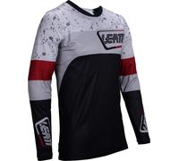 Leatt 4.5 Enduro Patch 2025 Maillot de motocross, noir-gris-rouge, taille L pour homme