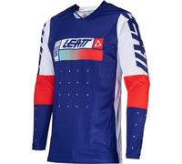 Leatt 4.5 Lite 2024 Maillot de motocross, blanc-rouge-bleu, taille S pour homme