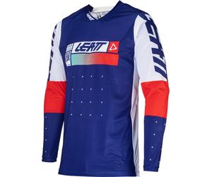 Leatt 4.5 Lite 2024 Maillot de motocross, bleu/blanc/rouge, Taille S
