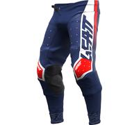 Leatt 4.5 Lite 2024 Pantalon de motocross, blanc-rouge-bleu, taille M pour homme
