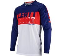 Leatt 4.5 Lite Maillot de motocross, blanc-rouge-bleu, taille XL pour homme
