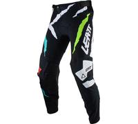 Leatt 5.5 IKS Tiger Pantalon de motocross, noir/rouge/bleu, Taille S