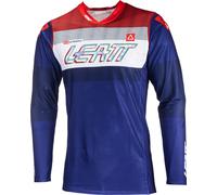 Leatt 5.5 Ultraweld 2024 Maillot de motocross, Rouge/bleu foncé, Taille L