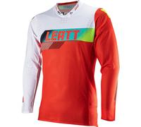 Leatt 5.5 Ultraweld Contrast Maillot de motocross, blanc-rouge, taille M pour homme