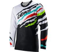 Leatt 5.5 UltraWeld Tiger Maillot de motocross, noir/blanc/bleu/rouge, Taille S