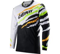 Leatt 5.5 UltraWeld Tiger Maillot de motocross, Noir/Blanc/Vert, Taille L