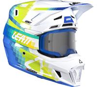 Leatt 7.5 V26 Pixel, casque de motocross M Blanc/Bleu/Jaune Néon Blanc/Bleu/Jaune Néon