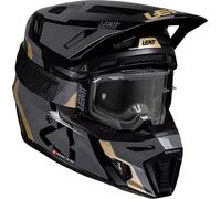 Leatt 8.5 2025 Casque de motocross avec lunettes, Noir/Gris/Or, Taille L