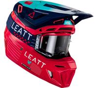 Leatt 8.5 S23, casque de motocross XS Rouge/Bleu Foncé/Turquoise Rouge/Bleu Foncé/Turquoise