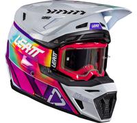 Leatt 8.5 V26 Pinata, casque de motocross L Blanc/Fuchsia/Turquoise Blanc/Fuchsia/Turquoise
