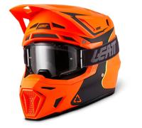 Kit Casque Cross Leatt 8.5 V.27 avec Masque Velocity 5.5 Orange FeuS Orange Feu