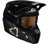 Leatt Casque de motocross 9.5 Carbon – Lunettes incluses – Taille S Noir
