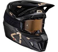 Leatt 9.5 Carbon-White, casque de motocross XL Noir/Or Noir/Or