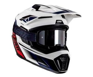 Leatt Adv 8.5+velocity 4.5 Iriz Full Face Helmet Blanc L