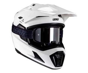 Leatt Adv 8.5+velocity 4.5 Iriz Full Face Helmet Blanc S