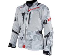Leatt ADV FlowTour 7.5 veste textile de moto imperméable, Gris clair/noir/rouge, Taille S