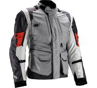 Leatt ADV Multitour 5.5 Veste textile de moto imperméable, Gris/Rouge, Taille 3XL