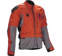 Leatt ADV Rally 5.5 Blouson textile de moto, gris-orange, taille XL pour homme